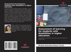 Copertina di Assessment of learning for students with disabilities in higher education