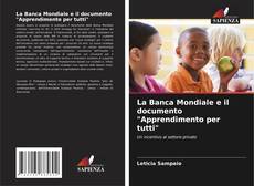 La Banca Mondiale e il documento "Apprendimento per tutti"的封面