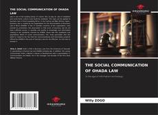 Capa do livro de THE SOCIAL COMMUNICATION OF OHADA LAW 