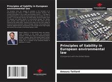 Capa do livro de Principles of liability in European environmental law 