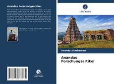 Capa do livro de Anandas Forschungsartikel 