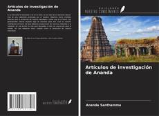 Capa do livro de Artículos de investigación de Ananda 