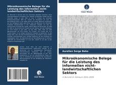 Bookcover of Mikroökonomische Belege für die Leistung des informellen nicht-landwirtschaftlichen Sektors