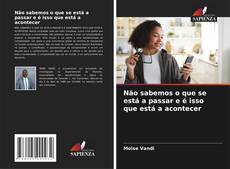 Não sabemos o que se está a passar e é isso que está a acontecer kitap kapağı