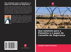 Bookcover of Que estatuto para a Palestina e o papel do Conselho de Segurança