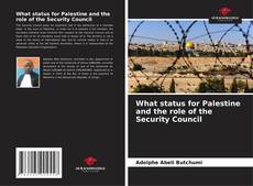 Couverture de What status for Palestine and the role of the Security Council