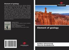 Portada del libro de Element of geology