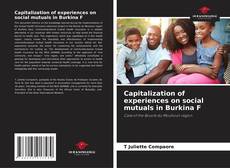 Capitalization of experiences on social mutuals in Burkina F kitap kapağı