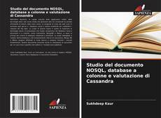 Portada del libro de Studio del documento NOSQL, database a colonne e valutazione di Cassandra