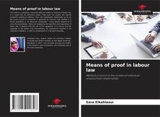 Capa do livro de Means of proof in labour law 