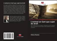 Couverture de L'animal en tant que sujet de droit
