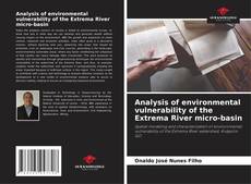 Bookcover of Analysis of environmental vulnerability of the Extrema River micro-basin
