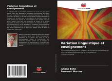 Portada del libro de Variation linguistique et enseignement