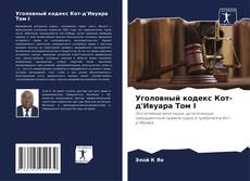 Уголовный кодекс Кот-д'Ивуара Том I kitap kapağı