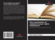 The contribution of national human rights institutions kitap kapağı