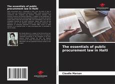 Copertina di The essentials of public procurement law in Haiti