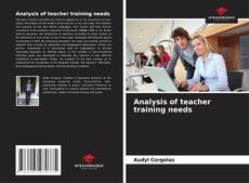 Bookcover of Analysis of teacher training needs