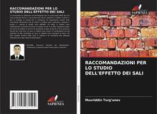 Buchcover von RACCOMANDAZIONI PER LO STUDIO DELL'EFFETTO DEI SALI