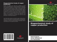 Bookcover of Biogeochemical study of copper production