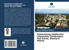 Entwicklung städtischer informeller Siedlungen; Fall Soche, Blantyre Malaw kitap kapağı