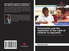 Обложка Universality and the realization of the right of children to education