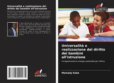 Couverture de Universalità e realizzazione del diritto dei bambini all'istruzione