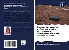 Buchcover von Анализ титулов на добычу полезных ископаемых горнодобывающей компании Баия