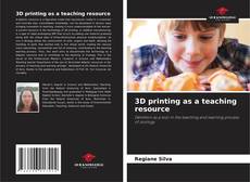 Buchcover von 3D printing as a teaching resource