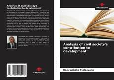 Bookcover of Analysis of civil society's contribution to development