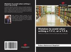 Portada del libro de Mistakes to avoid when writing a T.F.C. or a T.F.E.