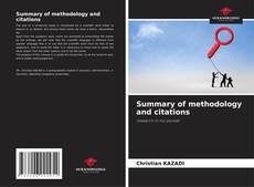 Copertina di Summary of methodology and citations