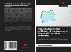 Capa do livro de Contribution to the criticism of the training of Physical Education teachers: 