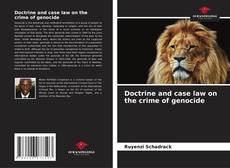 Couverture de Doctrine and case law on the crime of genocide