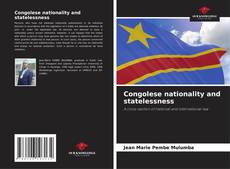 Capa do livro de Congolese nationality and statelessness 