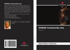 OHADA Community law kitap kapağı