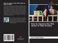 Bookcover of How to improve the CSO sector in Côte d'Ivoire