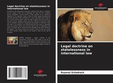 Bookcover of Legal doctrine on statelessness in international law