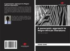 Buchcover von A panoramic approach to Negro-African literature: