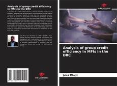 Portada del libro de Analysis of group credit efficiency in MFIs in the DRC