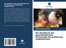 Ein Handbuch der psychologischen Forschung mit politischen Implikationen kitap kapağı