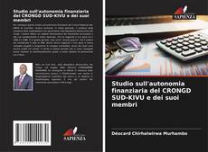 Capa do livro de Studio sull'autonomia finanziaria del CRONGD SUD-KIVU e dei suoi membri 