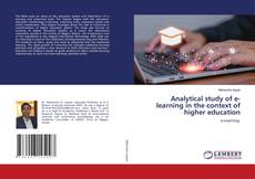 Capa do livro de Analytical study of e-learning in the context of higher education 