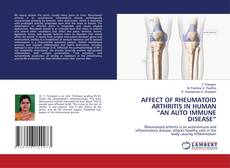 Copertina di AFFECT OF RHEUMATOID ARTHRITIS IN HUMAN “AN AUTO IMMUNE DISEASE”