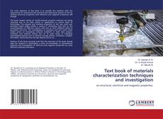 Text book of materials characterization techniques and investigation kitap kapağı