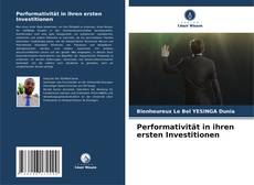 Capa do livro de Performativität in ihren ersten Investitionen 