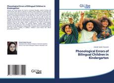 Capa do livro de Phonological Errors of Bilingual Children in Kindergarten 