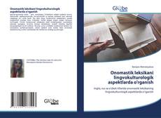 Portada del libro de Onomastik leksikani lingvokulturologik aspektlarda o'rganish