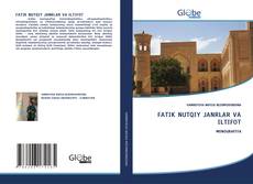 Buchcover von FATIK NUTQIY JANRLAR VA ILTIFOT