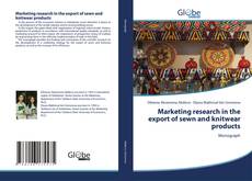 Buchcover von Marketing research in the export of sewn and knitwear products