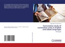 Buchcover von Connotative study of nominative units in English and Uzbek languages